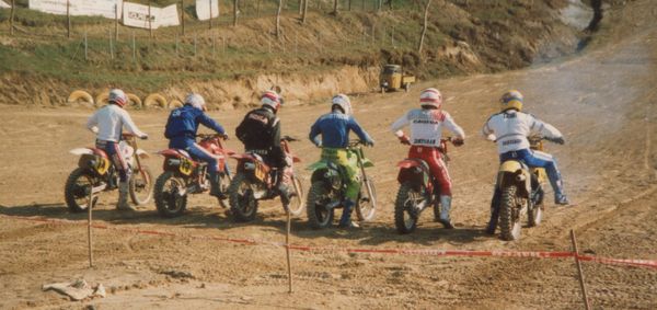 Italia Mantova 1987 Suomipojat treeneissä vas Ljungqvist, Kokkonen, I.Vehkonen, Hagström, P.Vehkonen ja Taimi.